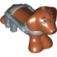 Animal, Dog, Dachshund with Sand Blue Harness Pattern (Pickle)