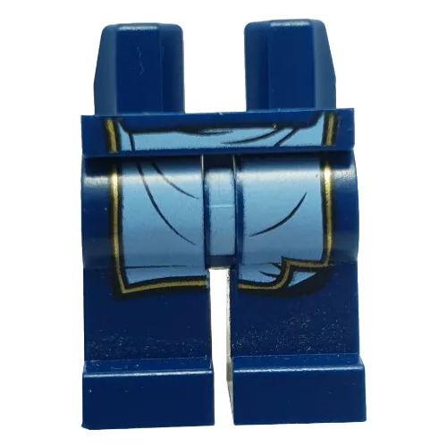 Hips and Dark Blue Legs with Bright Light Blue Apron