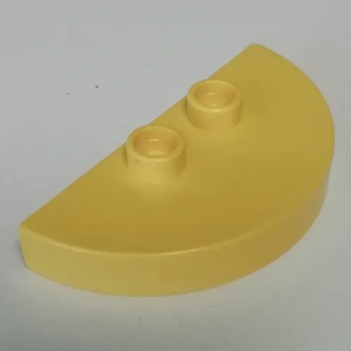 Duplo Plate 2 x 4 x 1/2 Half Round with 2 Studs [Thick]