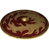 Dish 9 x 9 Inverted with Pin Hole (Radar) and Gold Phoenix and Flames Print