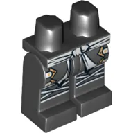 Hips and Black Legs with White Sash, Gold Buckles and White Knee Wrapping Print