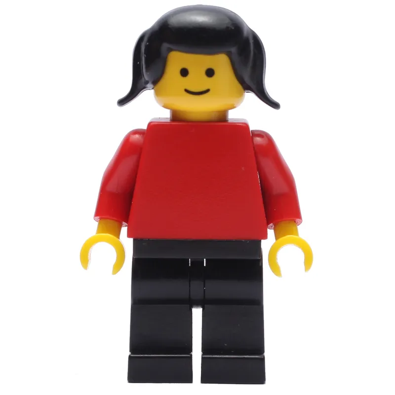 Woman, Plain Red Torso, Black Legs, Black Hair
