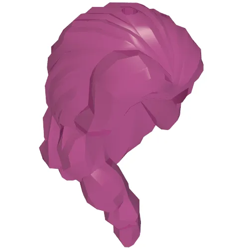 Hair Long with Parted Bangs, Lock over Right Shoulder [PLAIN]