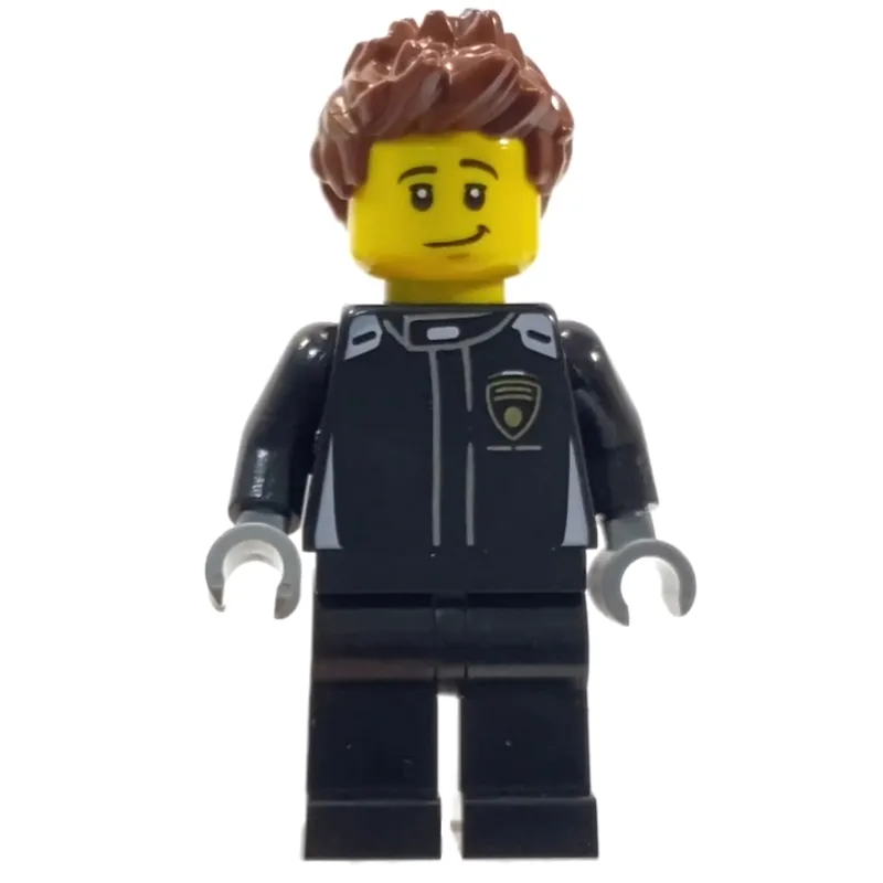 Race Driver, Black Torso, Black Legs, Black Helmet, Lamborghini, Male