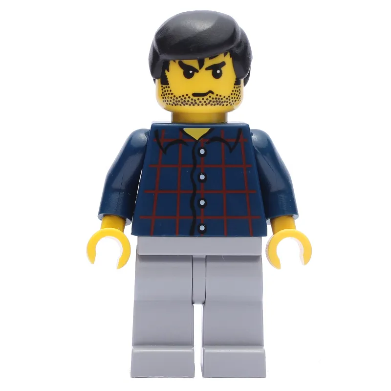 Man - Dark Blue Plaid Torso, Light Bluish Gray Legs