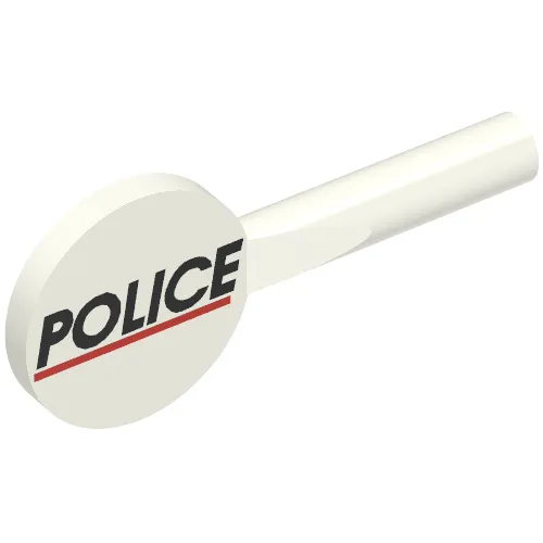 Equipment Signal Paddle with 'POLICE' Red Line Print