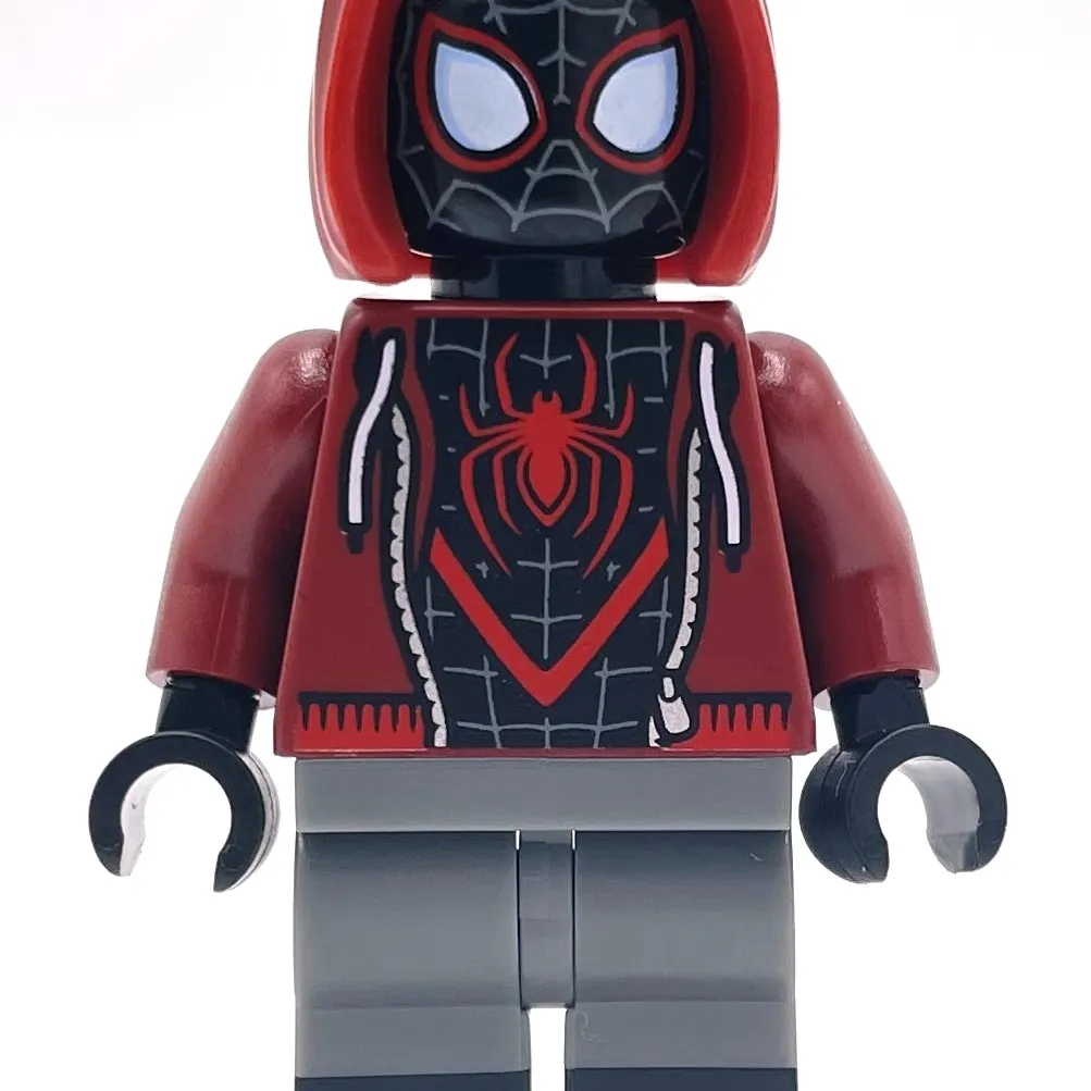 Spider-Man (Miles Morales), Dark Red Hoodie, Dual Molded Legs
