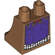 Hips and Legs Under Dress/Robe with Dark Purple Apron, White Fur, Rings print