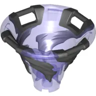 Cone Reverse with 4 Handles, Spinner, with Marbled Black Pattern