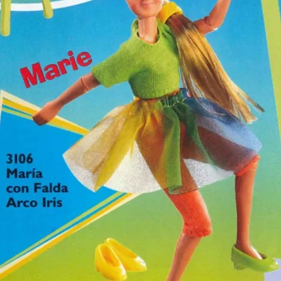 Marie in Rainbow Skirt