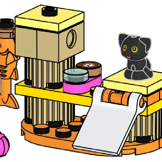 Cat Tree with Kitten