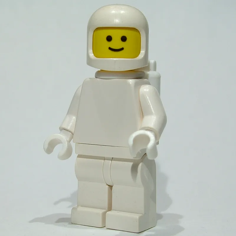Classic Spaceman, White with Airtanks (3842a Helmet), Plain Torso