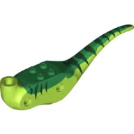 Animal Body Part, Dinosaur, Raptor Body with Dark Green Stripes