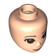 Minidoll Head Reddish Brown Eyes