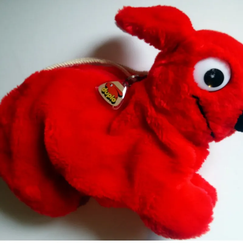 Plush Red Bunny / Rabbit Storage Bag