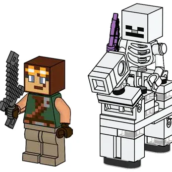 Hero with Skeleton and Skeleton Horse