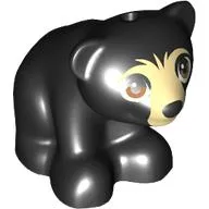 Animal, Bear, Small with Hole in Top, Nougat Eyes, Tan Face Print