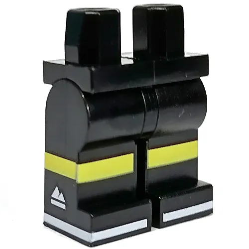 Hips and Black Legs with Yellow Stripe, White Sport Logo print