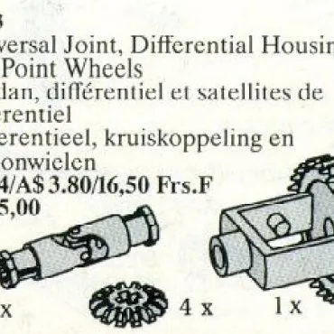 Universal Joint, Differential Housing, and Point Wheels