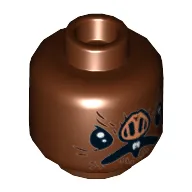 Minifig Head Kabe, Nose with 4 Nostrils, Open Mouth with Fangs Print