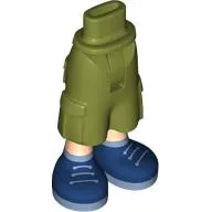 Minidoll Hips and Cargo Pants with Light Nougat Legs, Dark Blue Boots, Sand Blue Laces print