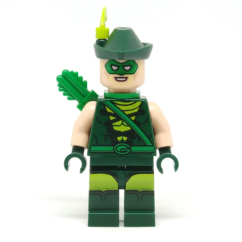 Green Arrow with Dark Green Hat with Lime Feather