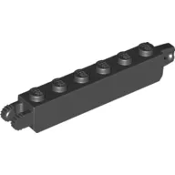Hinge Brick 1 x 6 Locking with 1 Finger Vertical End and 2 Fingers Vertical End, 7 Teeth