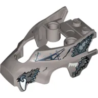 Fairing, Fly Wheel, Wolf Shape with Fangs and Black and White Print