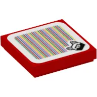 Tile 2 x 2 with Para-Biddybud and Barcode Print (Sticker)