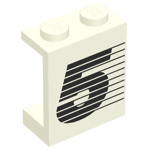 Panel 1 x 2 x 2 with Number 5 Print [8850]