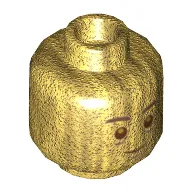 Minifig Head Quirinus Quirrell, Lines Under Eyes, Smile Print