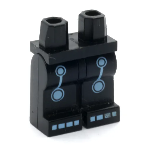 Hips and Black Legs with Medium Blue Circles and Lines Print