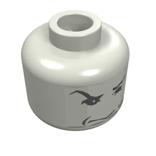 Minifig Head Severus Snape, One Raised Eyebrow, Frown Print [Blocked Open Stud]