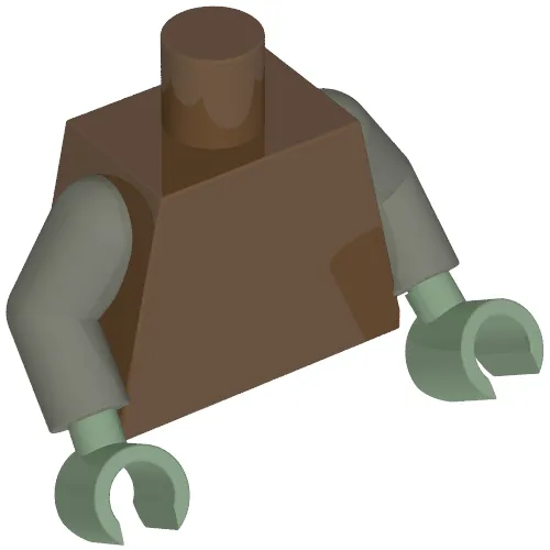Torso, Dark Gray Arms, Sand Green Hands [Plain]
