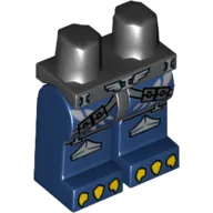 Hips and Dark Blue Legs with Gray Straps , Knee Covers and Yellow Talons Print