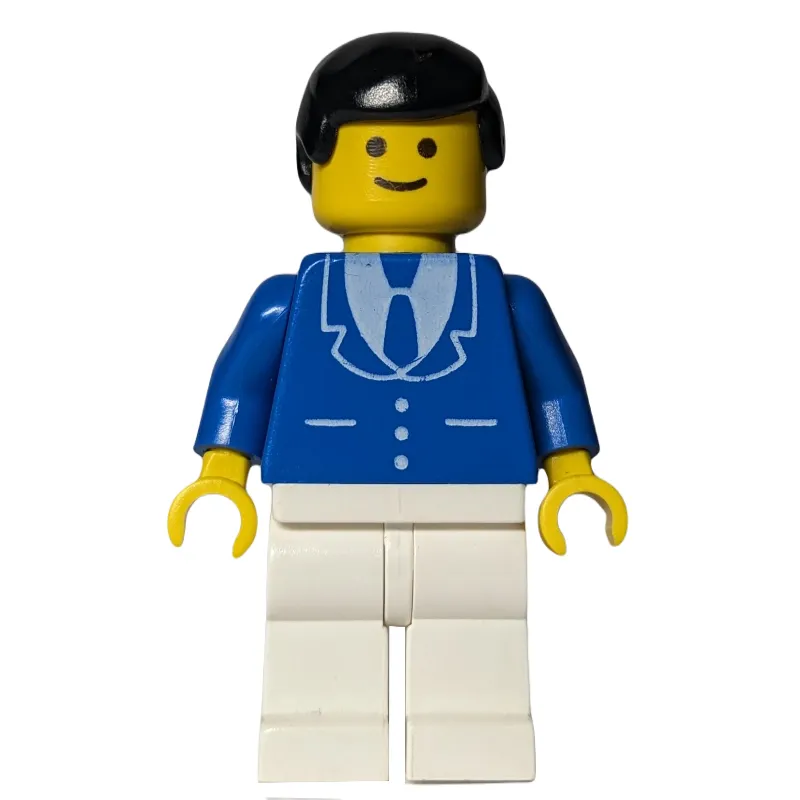 Blue Torso, White Legs, Black Hair