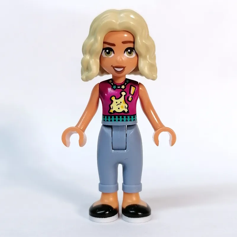 Nova - Magenta Top, Sand Blue Pants