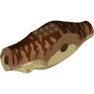 Animal Body Part, Dinosaur, Tyrannosaurus Rex Body with Dark Tan Top, Reddish Brown Pattern Print