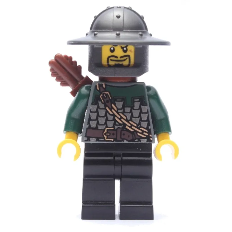 Dragon Knight, Archer, Dark Green, Wide Brim Helmet, Quiver, Goatee Beard