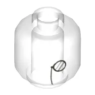 Minifig Head Gentleman Ghost, Monocle on Chain Print [Hollow Stud]