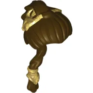 Hair Long Braided Ponytail with Gold Adornments Print (Leia)