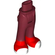 Minidoll Hips and Trousers with Back Pockets with Red and White Feet Print (The Flash)