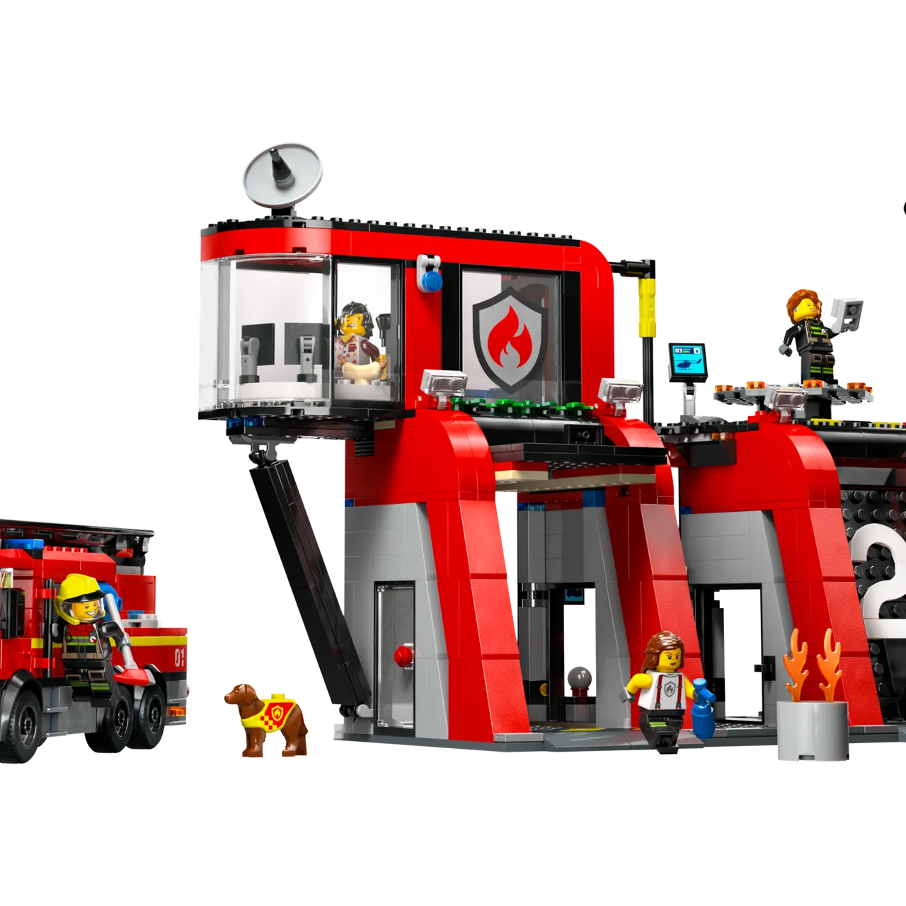 Fire Station with Fire Truck