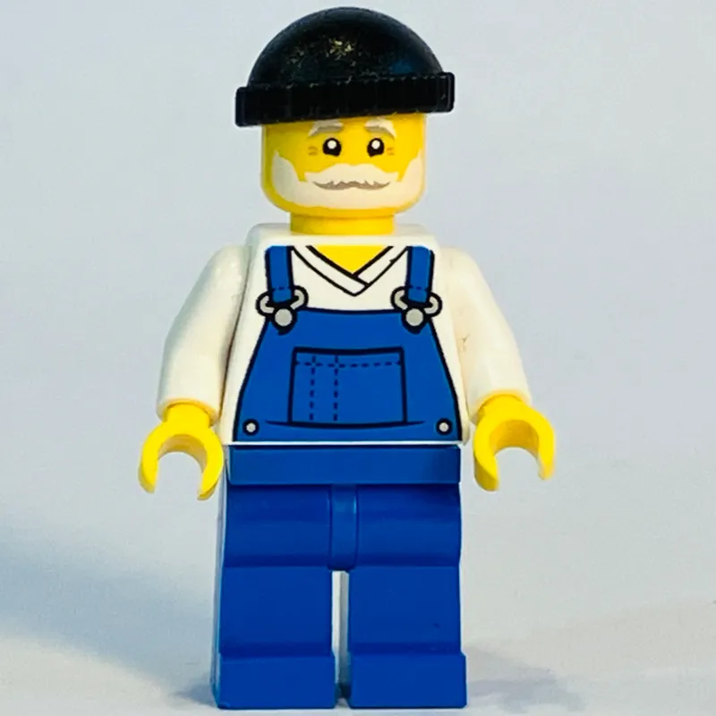 White Torso, Blue Overall, Black Cap