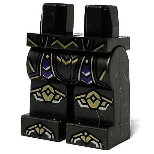 Hips and Pearl Titanium Legs with Dark Purple Sash, Yellow Knee Caps print