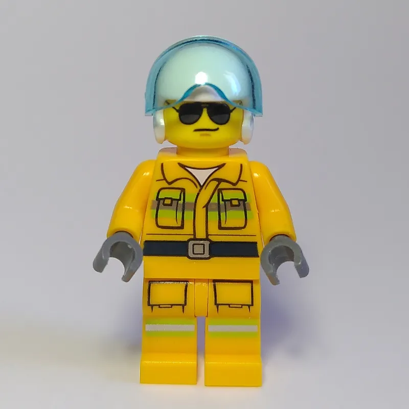 Pilot - Orange Torso, Orange Legs, White Helmet