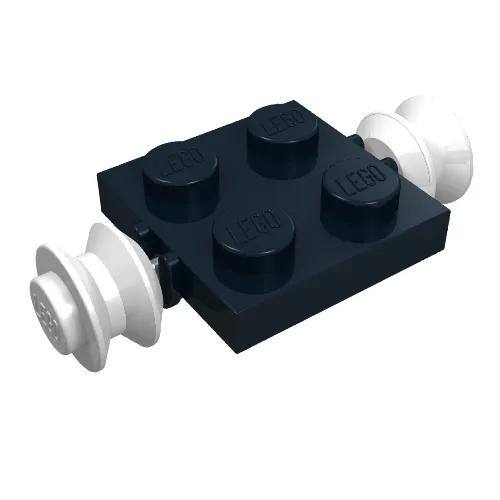 Plate Special 2 x 2 with Wheels White