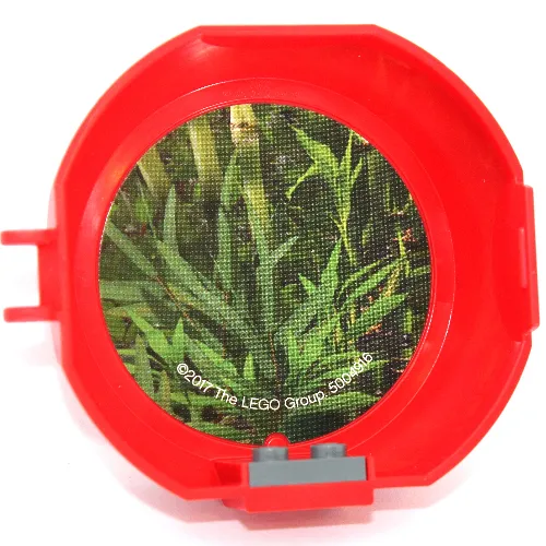 Pod, Round, Half, Back with 1 x 2 Plate Dark Bluish Gray with Plants Sticker (Kai Ninjago)