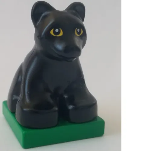 Duplo Animal Panther Cub on Green Base