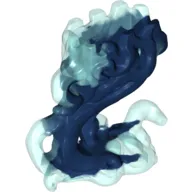 Lower Body, Ghost with Marbled Trans-Light Blue Pattern